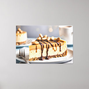 Impressão Em Tela Cheesecake de Manteiga de Amendoim