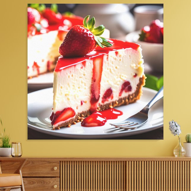 Impressão Em Tela Cheesecake de Morango (Insitu(Sala de estar))
