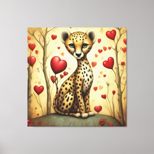 Impressão Em Tela Cheetah Love 3 (Frente)