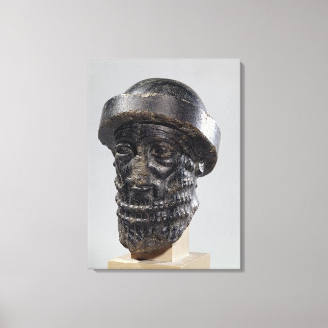 Impressão Em Tela Chefe de um rei, possivelmente Hammurabi, rei de B (Frente)