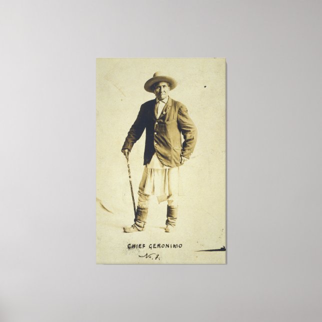 Impressão Em Tela Chefe Geronimo no Retrato Permanente 1904 (Frente)