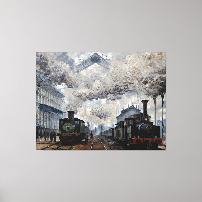 Impressão Em Tela Chegada do comboio normando (Frente)