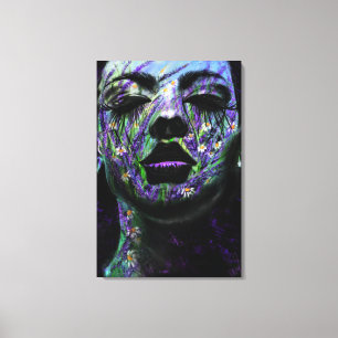 Impressão Em Tela Cheiro de Lavanda da Mulher Impressa - Pintura