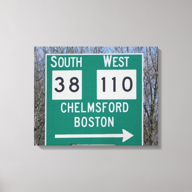 IMPRESSÃO EM TELA CHELMSFORD E BOSTON FICAM NAQUELA DIREÇÃO (Frente)