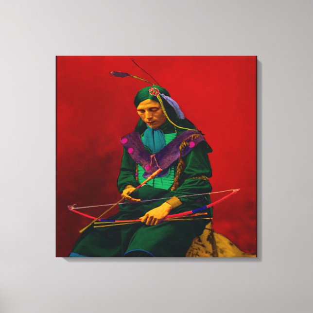 Impressão Em Tela Cherokee Native American Pop Art (Frente)