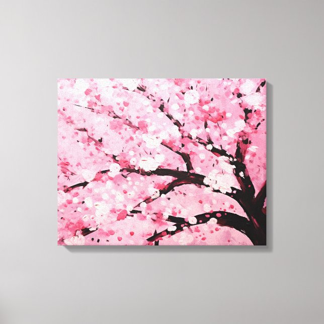 Impressão Em Tela Cherry Blossom Splendor Arte Japonesa (Frente)
