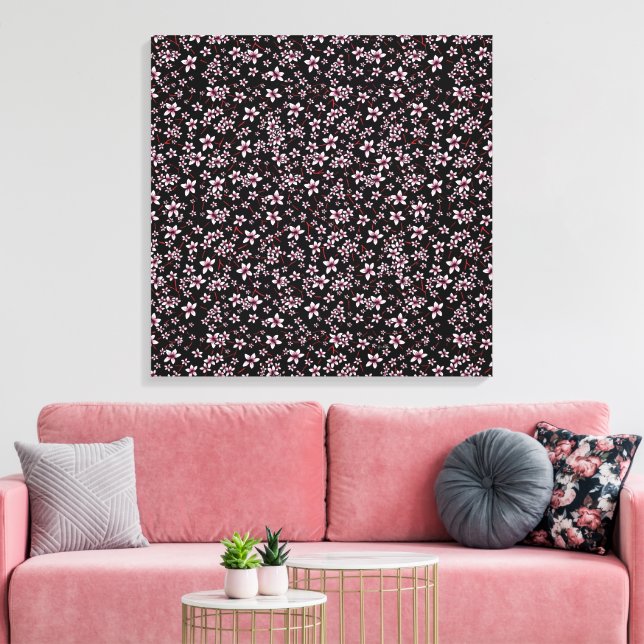 Impressão Em Tela Cherry Blossom Tapestry (Insitu(Sala de estar))