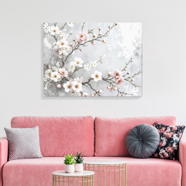 Impressão Em Tela Cherry Blossoms Abstrato (Insitu(Sala de estar))