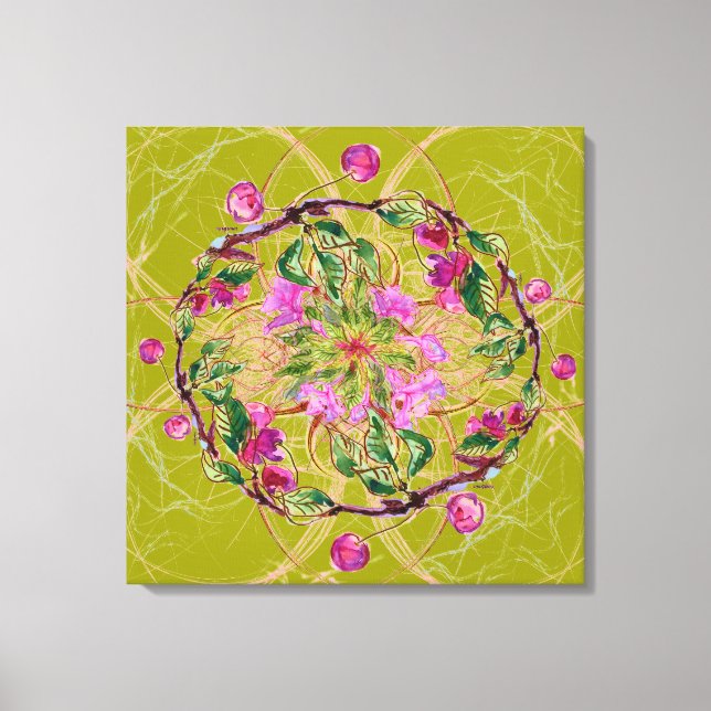 Impressão Em Tela Cherry Wreath (Frente)