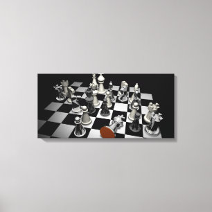 Impressão Em Tela Chess Jigsee Quebra-cabeça