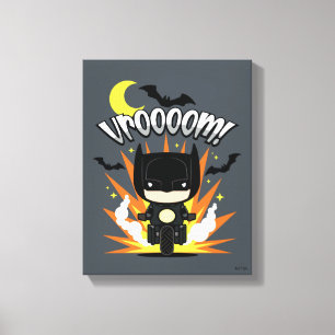 Impressão Em Tela Chibi Batman Batcycle