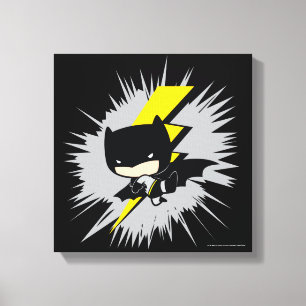 Impressão Em Tela Chibi Batman Lightning Kick