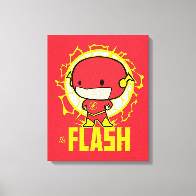 Impressão Em Tela Chibi Flash com eletricidade (Frente)