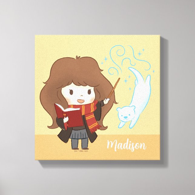 Impressão Em Tela Chibi Hermione Granger Patronus (Frente)