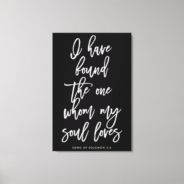 Impressão Em Tela Chic Hand Lettered: Encontrei Um Sinal (Frente)