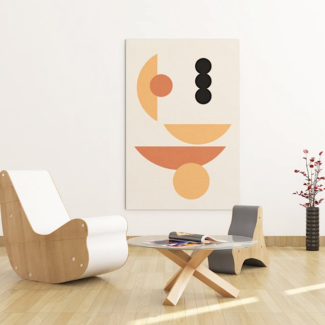 Impressão Em Tela Chic Hip Abstrato Red Sun Black Moon Fusion (Criador carregado)