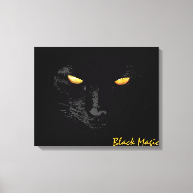 Impressão Em Tela Chic Magic Black Cat Personalizável (Frente)