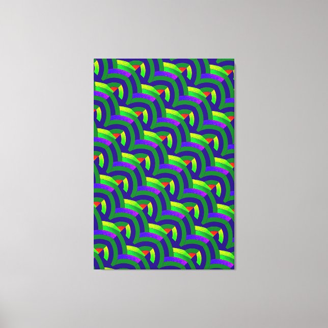 Impressão Em Tela chic na moda contemporâneo chevrons (Frente)