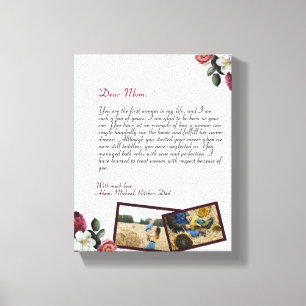 Impressão Em Tela chic Personalizado Carta de Amor presente manuscri