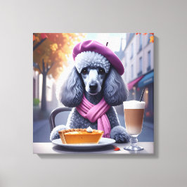 Impressão Em Tela Chic Poodle (Pie Pumpkin & Pumpkin Spice Latte)