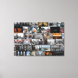 Impressão Em Tela Chicago Collage