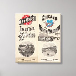 Impressão Em Tela Chicago e linha ocidental norte
