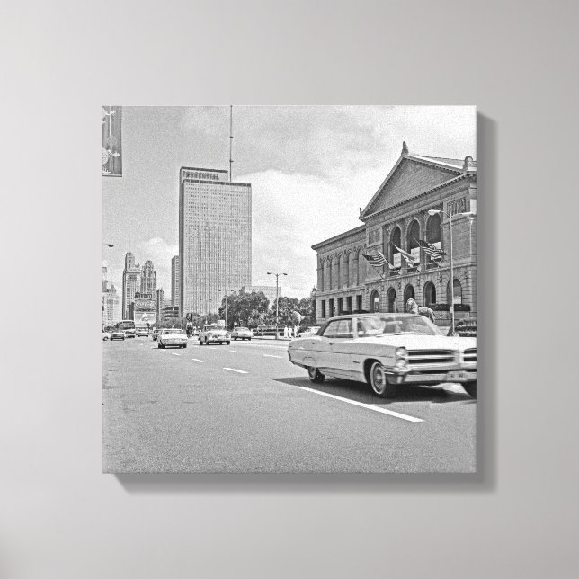 Impressão Em Tela Chicago Michigan Avenue Art Museum 1960's Photo (Frente)