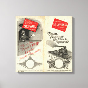 Impressão Em Tela Chicago Milwaukee e estrada de ferro de St Paul