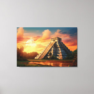 Impressão Em Tela Chichen Itza, Impressão de Tela Esticada