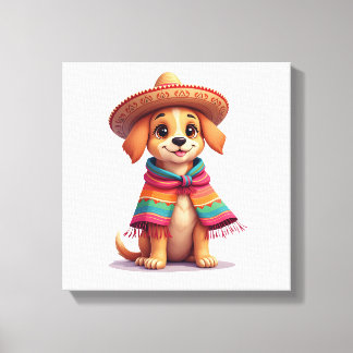 Impressão Em Tela Chihuahua México Cinco de Maio Cachorro Engraça