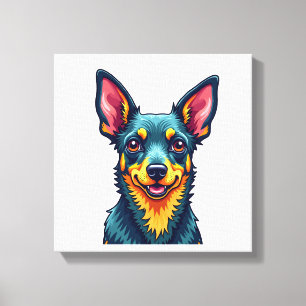 Impressão Em Tela Chihuahua Pintura Abstrata Cor Cachorro Fofo (2