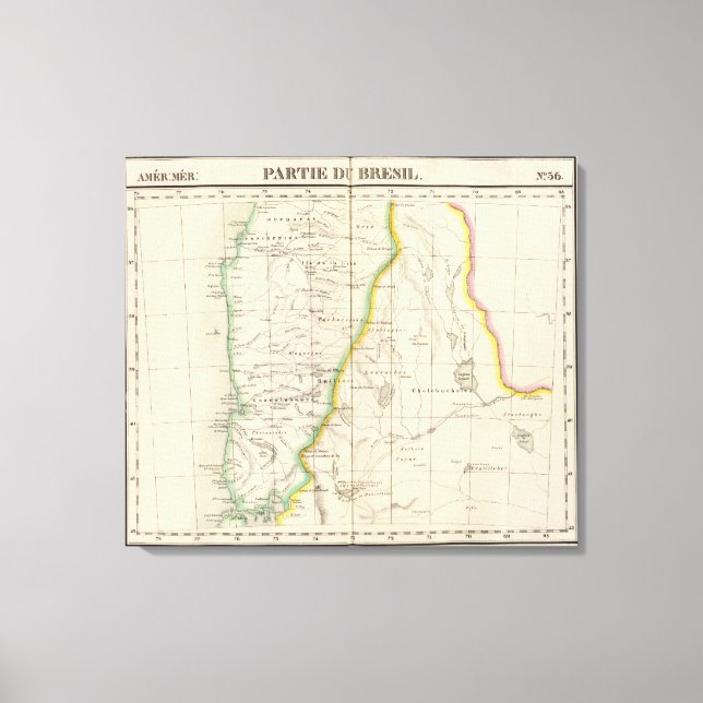 Impressão Em Tela Chile, Argentina 36 (Frente)