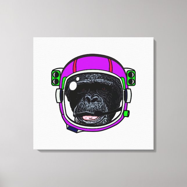 Impressão Em Tela Chimp Pop Art (Frente)