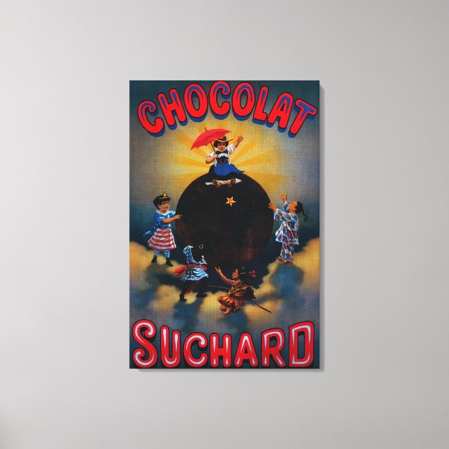 Impressão Em Tela Chocolat Suchard Vintage Poster Europe (Frente)