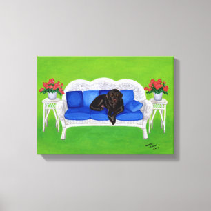 Impressão Em Tela Chocolate Labrador nos trabalhos de arte do sofá