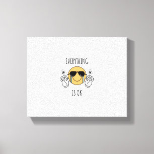 Impressão Em Tela chorando emoji com um rosto feliz