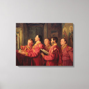Impressão Em Tela Choristers na igreja, 1870