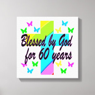 IMPRESSÃO EM TELA CHRISTIAN 60 ANIVERSÁRIO CROSS DESIGN