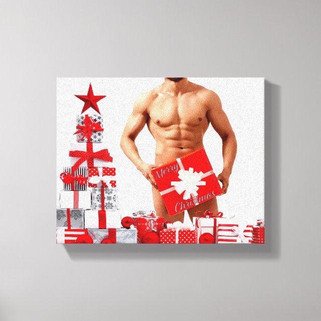 Impressão Em Tela Christmas SlipperyJoe gay pride gifts LGBTQIA wrap (Frente)