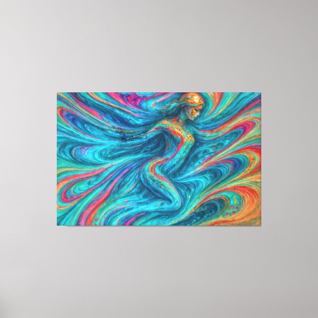 Impressão Em Tela “Chromisca” - Retrato da Encantadora Fluida (Frente)
