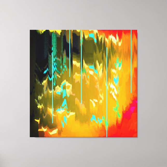 Impressão Em Tela Chuva azul clara (Frente)