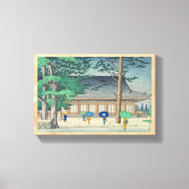 Impressão Em Tela Chuva de Asano Takeji no templo Sanjusangendo