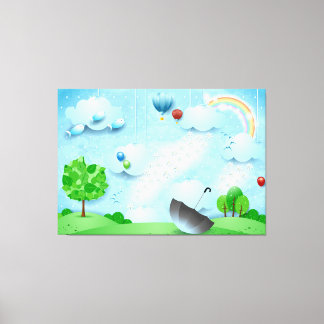 Impressão Em Tela Chuva de Flores