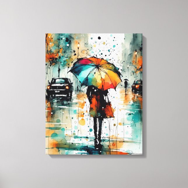 Impressão Em Tela Chuva De Verão Na Cidade 2 (Frente)