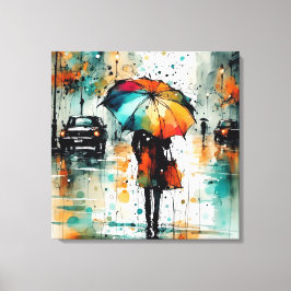 Impressão Em Tela Chuva De Verão Na Cidade 2
