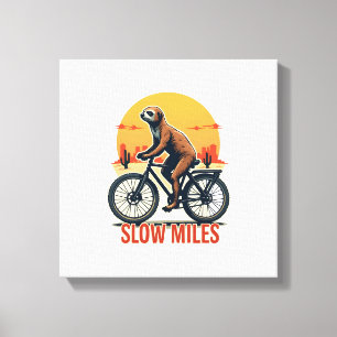 Impressão Em Tela Ciclismo de Preguiça Aventura Vintage Montanha Pas