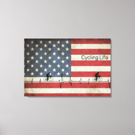 Impressão Em Tela Ciclismo, Estrelas e Stripes