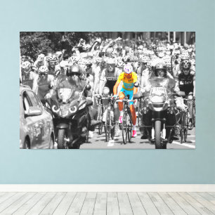 Impressão Em Tela Ciclismo Tour de France Camisa Amarela Pelotão Cor