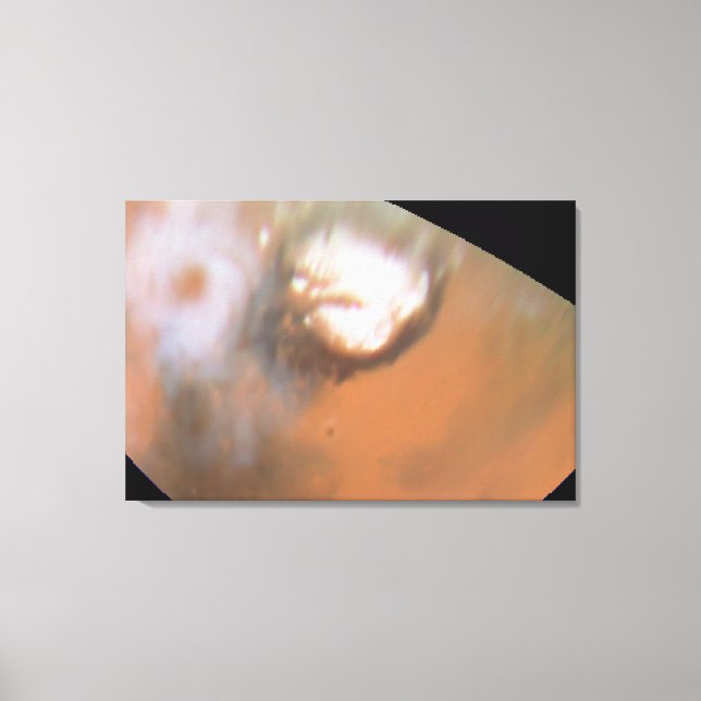 Impressão Em Tela Ciclone Marciano, Visto Da Região Polar Norte (Frente)