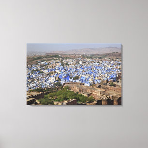 Impressão Em Tela Cidade Azul vista do Forte Mehrangarh / Jodhpur,